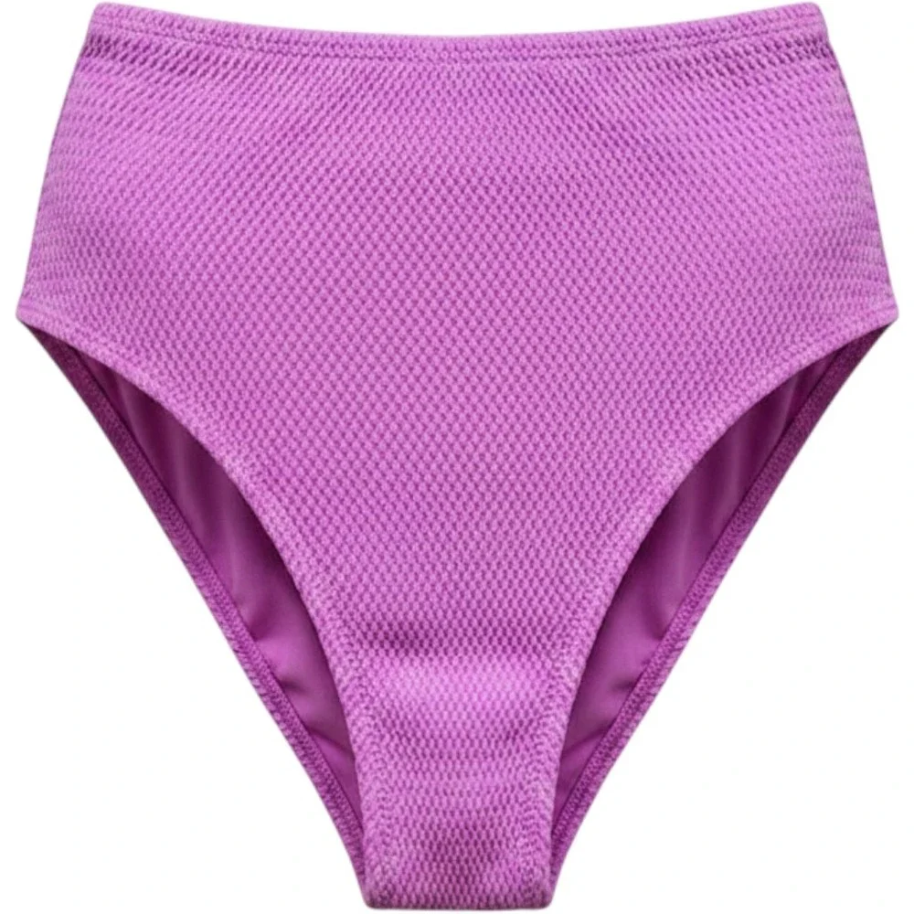 Victoria's Secret The Wave Bikini Set Purple Tie Dye Halter Top Crinkle Bottom M